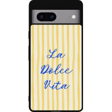 Coque Google Pixel 7a - Silicone rigide noir The good life 2026