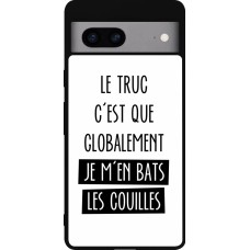 Google Pixel 7a Case Hülle - Silikon schwarz Le truc globalement bats les couilles
