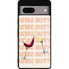 Google Pixel 7a Case Hülle - Silikon schwarz Wine not