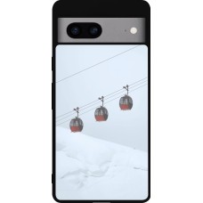 Google Pixel 7a Case Hülle - Silikon schwarz Winter 22 ski lift