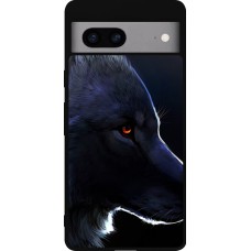 Google Pixel 7a Case Hülle - Silikon schwarz Wolf Shape