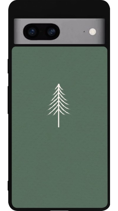 Google Pixel 7a Case Hülle - Silikon schwarz Christmas 22 minimalist tree