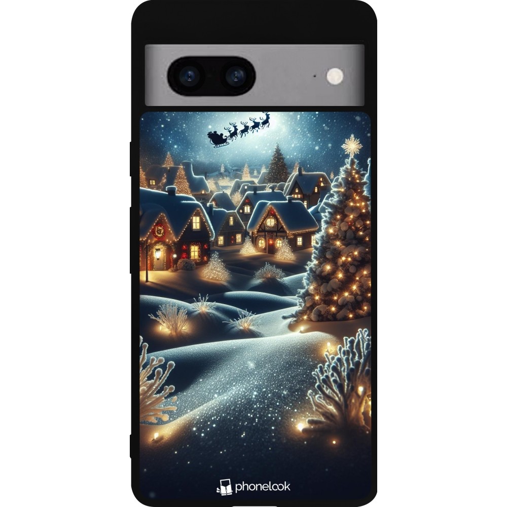Google Pixel 7a Case Hülle - Silikon schwarz Weihnachten 2023 Weihnachten steht vor der Tür