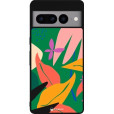 Google Pixel 7 Pro Case Hülle - Silikon schwarz Abstract Jungle