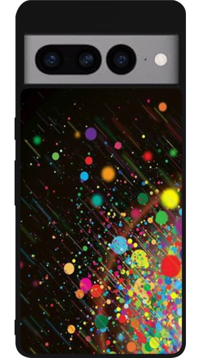 Google Pixel 7 Pro Case Hülle - Silikon schwarz Abstract Bubble Lines