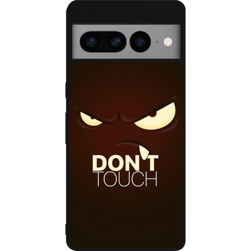 Coque Avizar Pour Google Pixel 7 Pro - Dos Rigide Transparent + Bordure Silicone Noir - Neuf Sous Blister