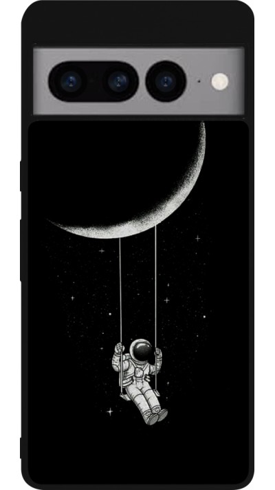 Google Pixel 7 Pro Case Hülle - Silikon schwarz Astro balançoire