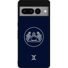 Google Pixel 7 Pro Case Hülle - Silikon schwarz Astrologie Zwillinge
