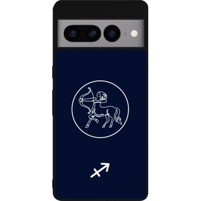 Google Pixel 7 Pro Case Hülle - Silikon schwarz Astrologie Schütze