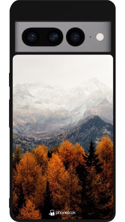 Coque Google Pixel 7 Pro - Silicone rigide noir Autumn 21 Forest Mountain