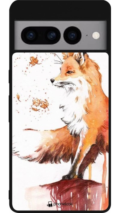 Coque Google Pixel 7 Pro - Silicone rigide noir Autumn 21 Fox