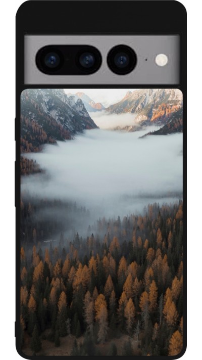 Google Pixel 7 Pro Case Hülle - Silikon schwarz Autumn 22 forest lanscape
