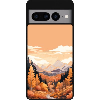Coque Google Pixel 7 Pro - Silicone rigide noir Autumn 25 Mountains