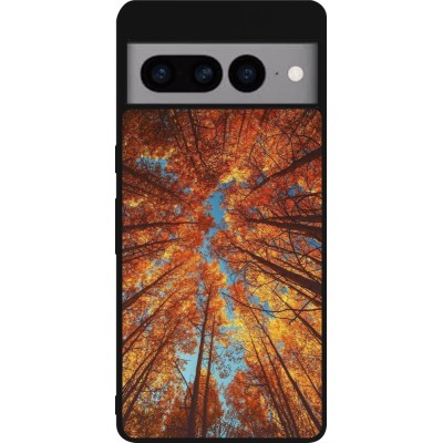 Google Pixel 7 Pro Case Hülle - Silikon schwarz Autumn 25 Trees