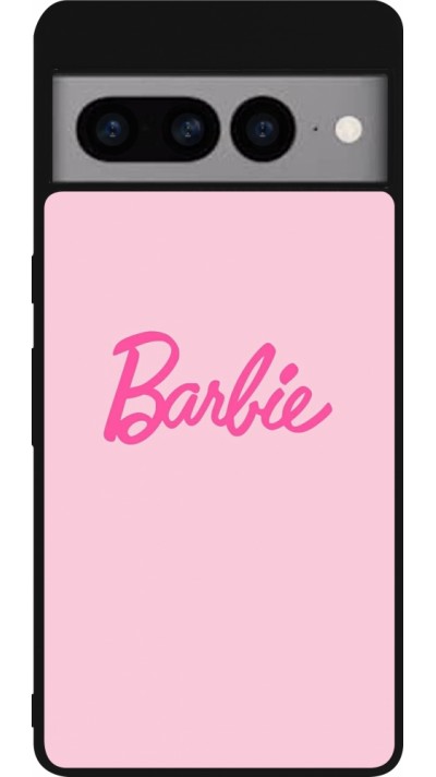 Coque Google Pixel 7 Pro - Silicone rigide noir Barbie Text