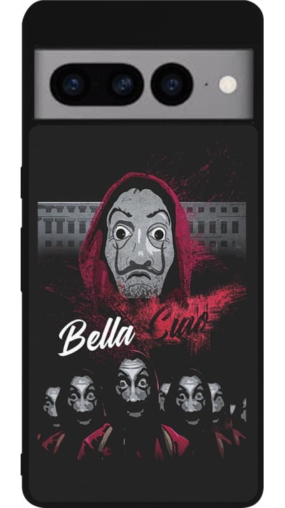 Google Pixel 7 Pro Case Hülle - Silikon schwarz Bella Ciao