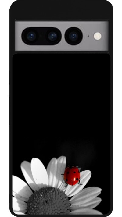 Google Pixel 7 Pro Case Hülle - Silikon schwarz Black and white Cox