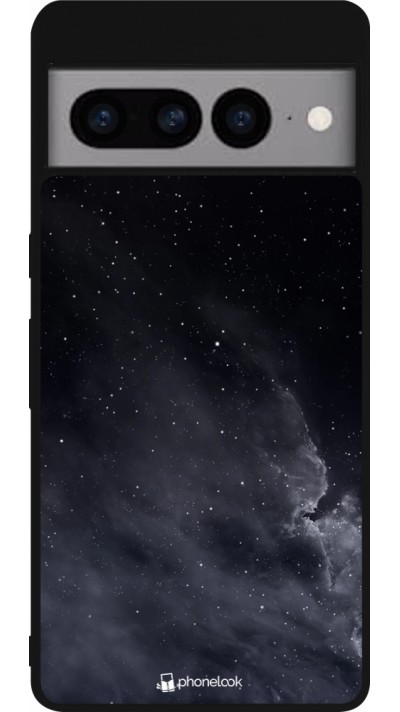 Google Pixel 7 Pro Case Hülle - Silikon schwarz Black Sky Clouds