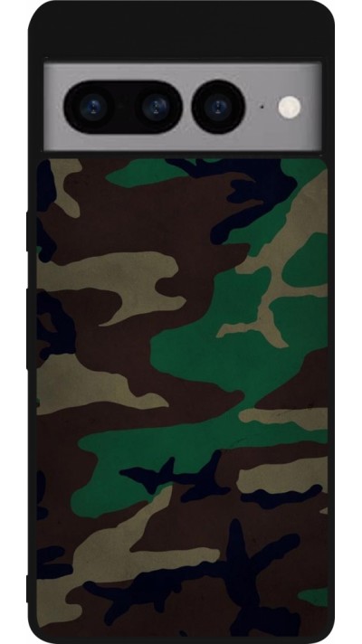 Google Pixel 7 Pro Case Hülle - Silikon schwarz Camouflage 3