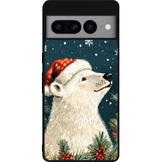 Coque Google Pixel 7 Pro - Silicone rigide noir Christmas 25 Bear