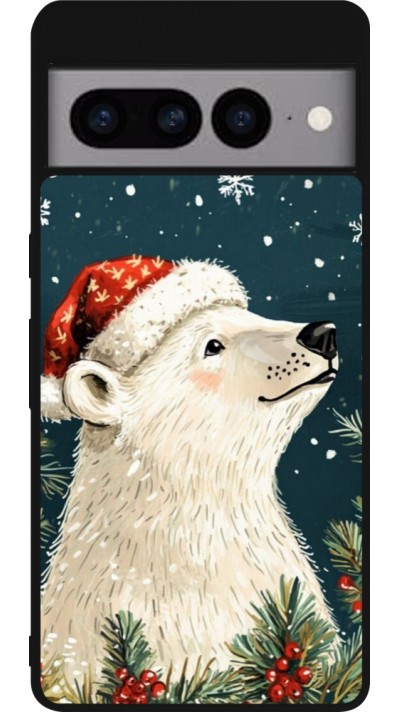 Google Pixel 7 Pro Case Hülle - Silikon schwarz Christmas 25 Bear