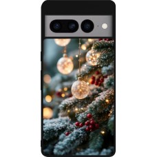 Google Pixel 7 Pro Case Hülle - Silikon schwarz Christmas 25 Xmas Decorated Tree