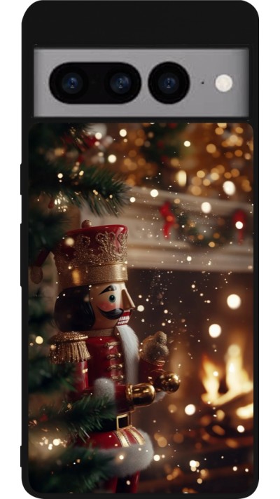 Google Pixel 7 Pro Case Hülle - Silikon schwarz Christmas 25 Xmas Nutcracker