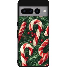 Coque Google Pixel 7 Pro - Silicone rigide noir Christmas 25 Xmas Stick
