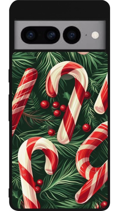 Google Pixel 7 Pro Case Hülle - Silikon schwarz Christmas 25 Xmas Stick