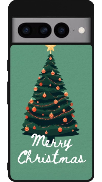 Google Pixel 7 Pro Case Hülle - Silikon schwarz Christmas 25 Xmas Tree