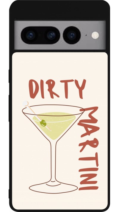 Coque Google Pixel 7 Pro - Silicone rigide noir Cocktail Dirty Martini