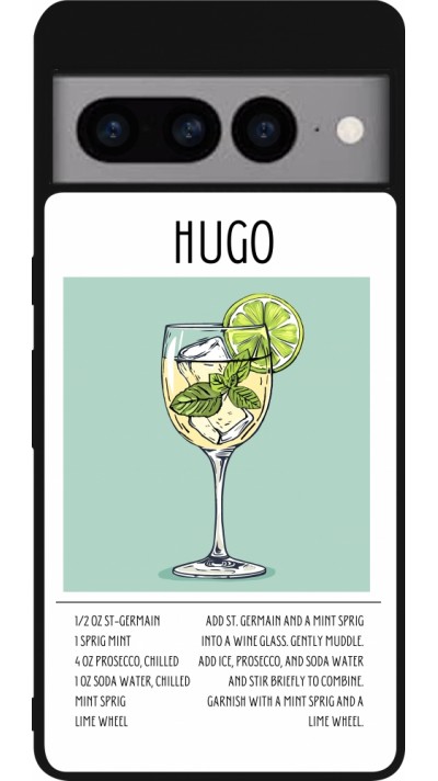 Google Pixel 7 Pro Case Hülle - Silikon schwarz Cocktail Rezept Hugo