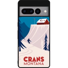 Google Pixel 7 Pro Case Hülle - Silikon schwarz Crans-Montana Cabane