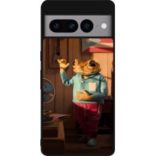 Google Pixel 7 Pro Case Hülle - Silikon schwarz Dancing frog DTMF