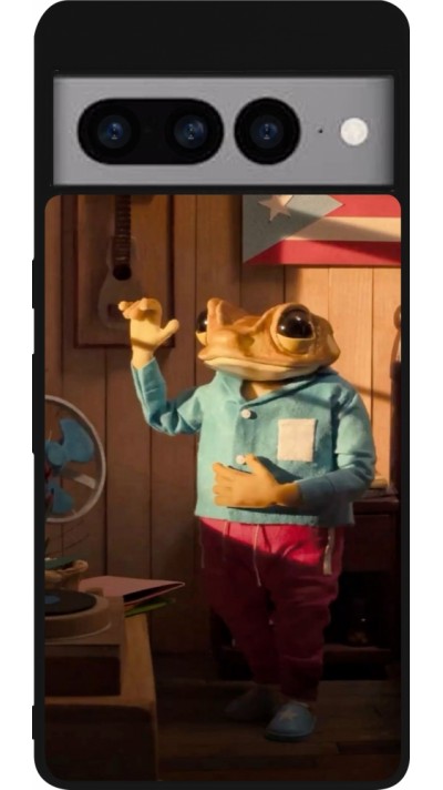 Google Pixel 7 Pro Case Hülle - Silikon schwarz Dancing frog DTMF