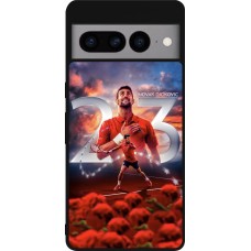 Google Pixel 7 Pro Case Hülle - Silikon schwarz Djokovic 23 Grand Slam
