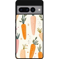 Coque Google Pixel 7 Pro - Silicone rigide noir Easter 2026 Illustration carrots
