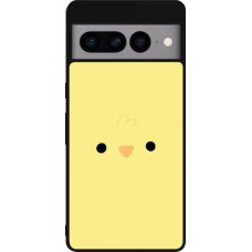 Coque Google Pixel 7 Pro - Silicone rigide noir Easter 2026 Little chicken