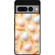 Coque Google Pixel 7 Pro - Silicone rigide noir Easter 2026 Pattern Easter