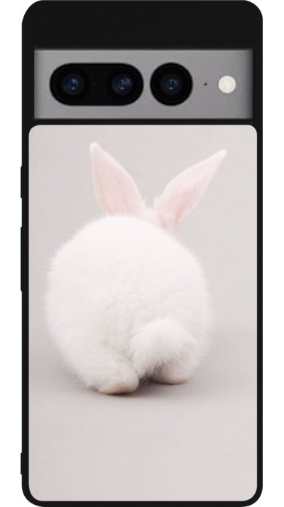 Coque Google Pixel 7 Pro - Silicone rigide noir Easter 2024 bunny butt