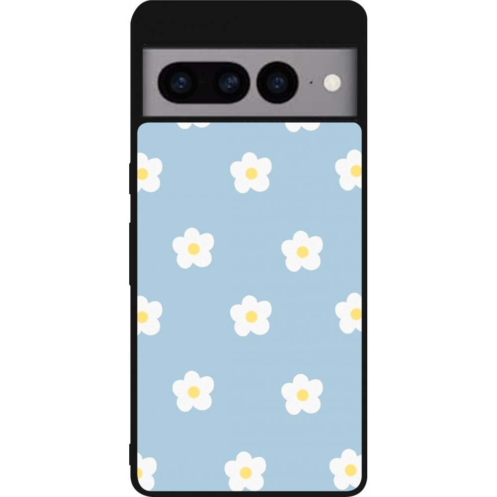 Coque Google Pixel 7 Pro - Silicone rigide noir Easter 2024 daisy flower