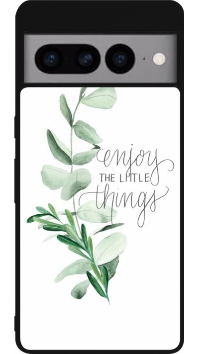 Coque Google Pixel 7 Pro - Silicone rigide noir Enjoy the little things