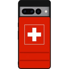 Google Pixel 7 Pro Case Hülle - Silikon schwarz Euro 2020 Switzerland