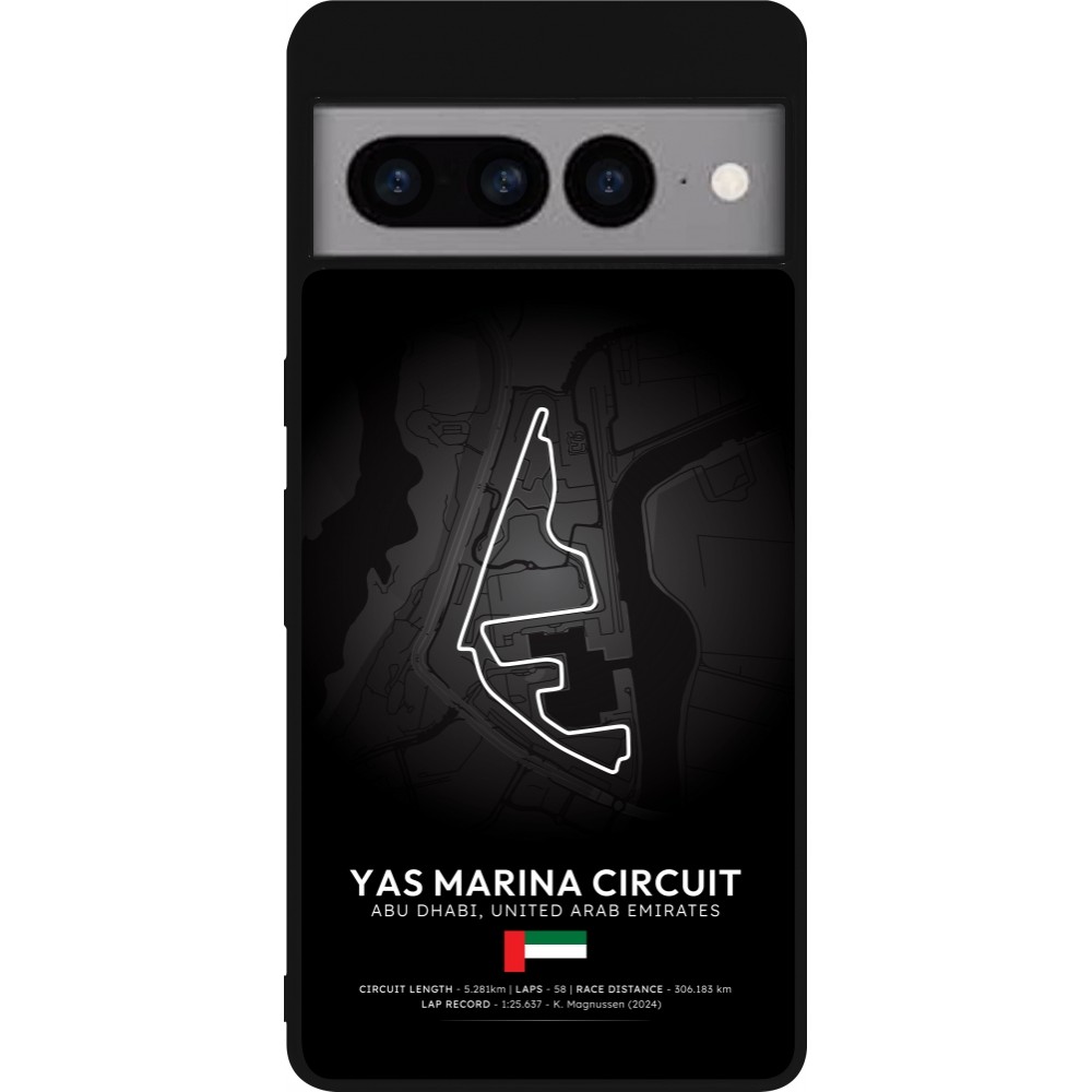 Coque Google Pixel 7 Pro - Silicone rigide noir F1 Track 2025 Abu Dhabi