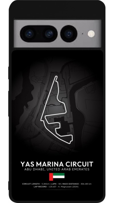 Coque Google Pixel 7 Pro - Silicone rigide noir F1 Track 2025 Abu Dhabi