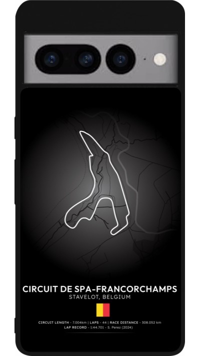 Coque Google Pixel 7 Pro - Silicone rigide noir F1 Track 2025 Belgium