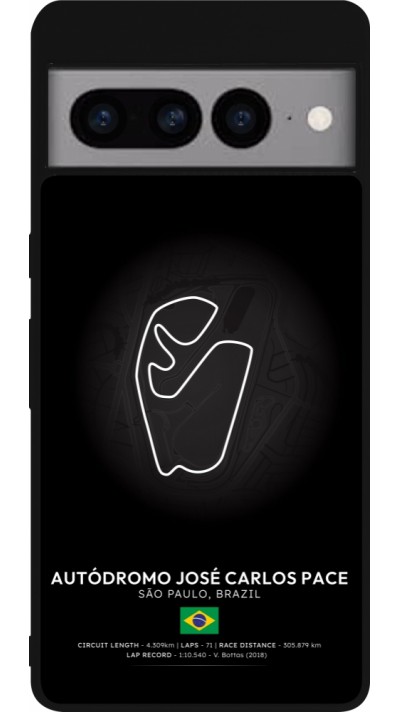 Coque Google Pixel 7 Pro - Silicone rigide noir F1 Track 2025 Brazil