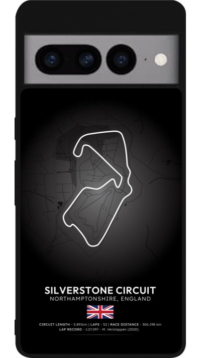 Coque Google Pixel 7 Pro - Silicone rigide noir F1 Track 2025 Great Britan