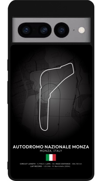 Coque Google Pixel 7 Pro - Silicone rigide noir F1 Track 2025 Italy