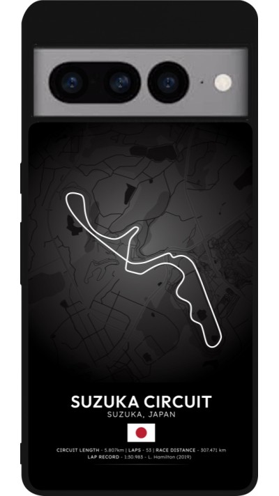 Coque Google Pixel 7 Pro - Silicone rigide noir F1 Track 2025 Japan